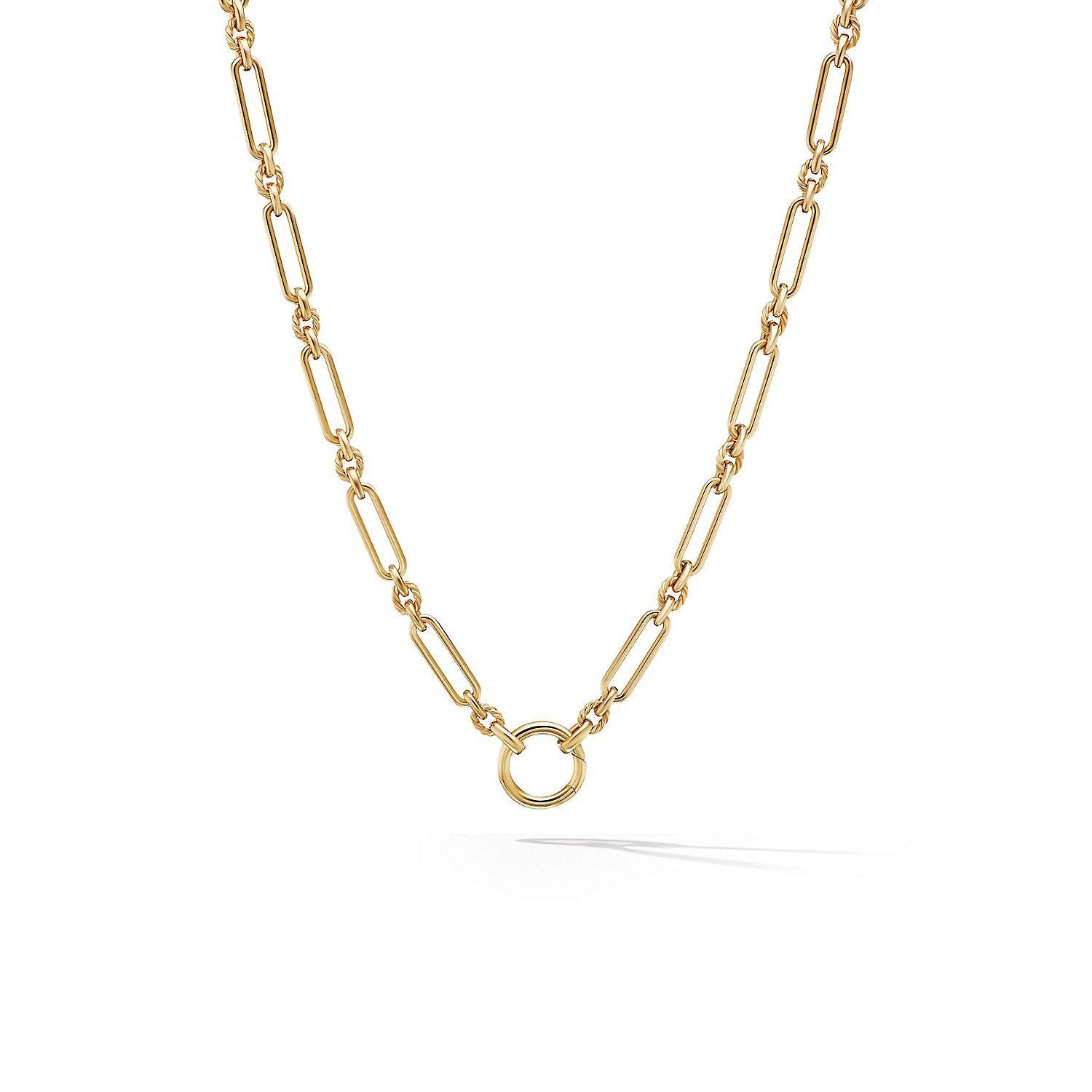 David Yurman Lexington Chain Necklace in 18K Yellow Gold | Front View