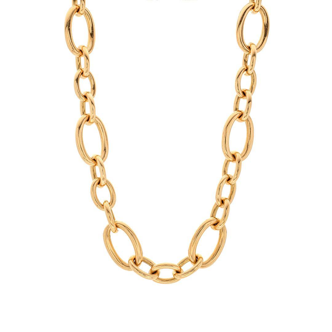 Roberto Coin Designer Gold 18 inches Oval Link Necklace