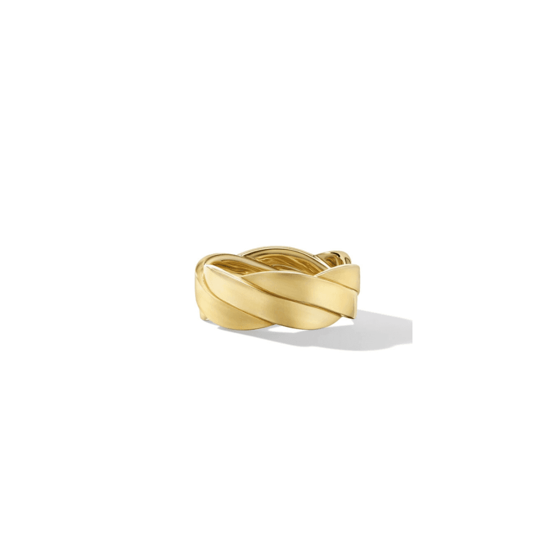 David Yurman Men's Helios Band Ring in 18k Yellow Gold, size 10