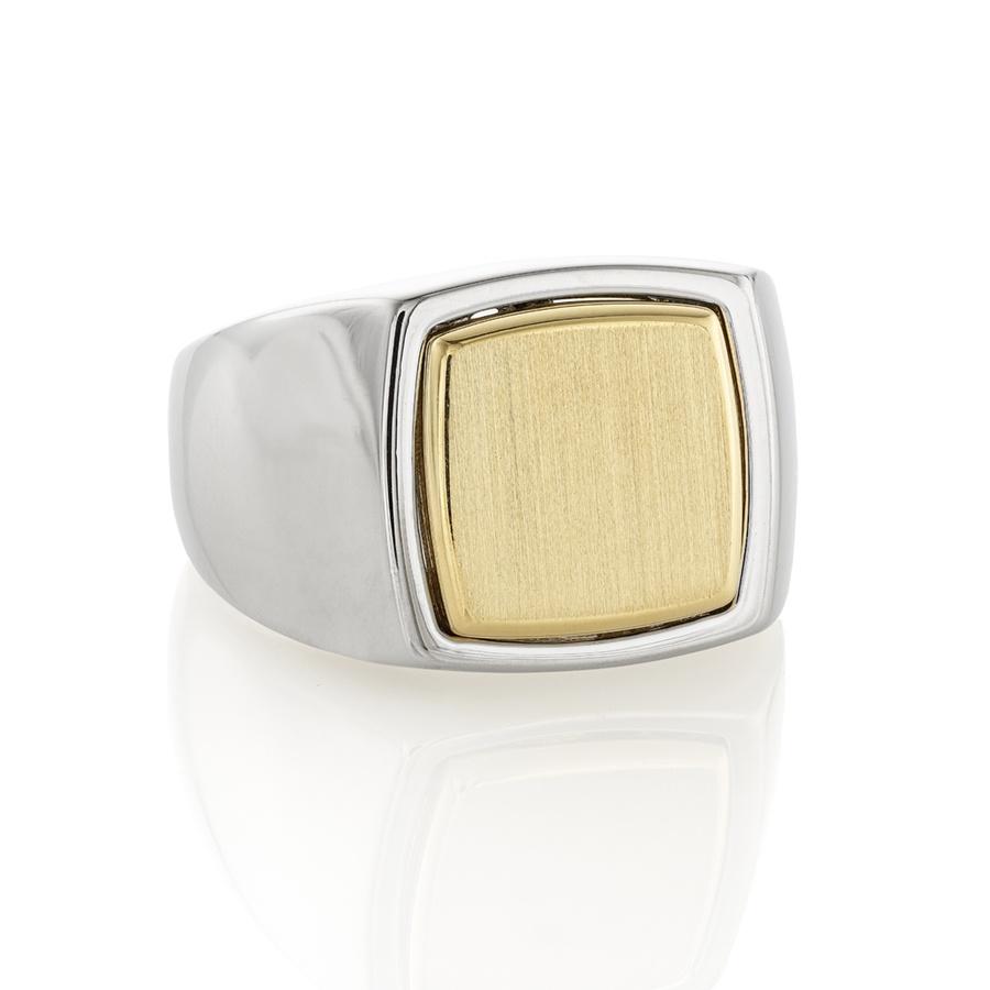 Gents Yellow Gold Square Ring
