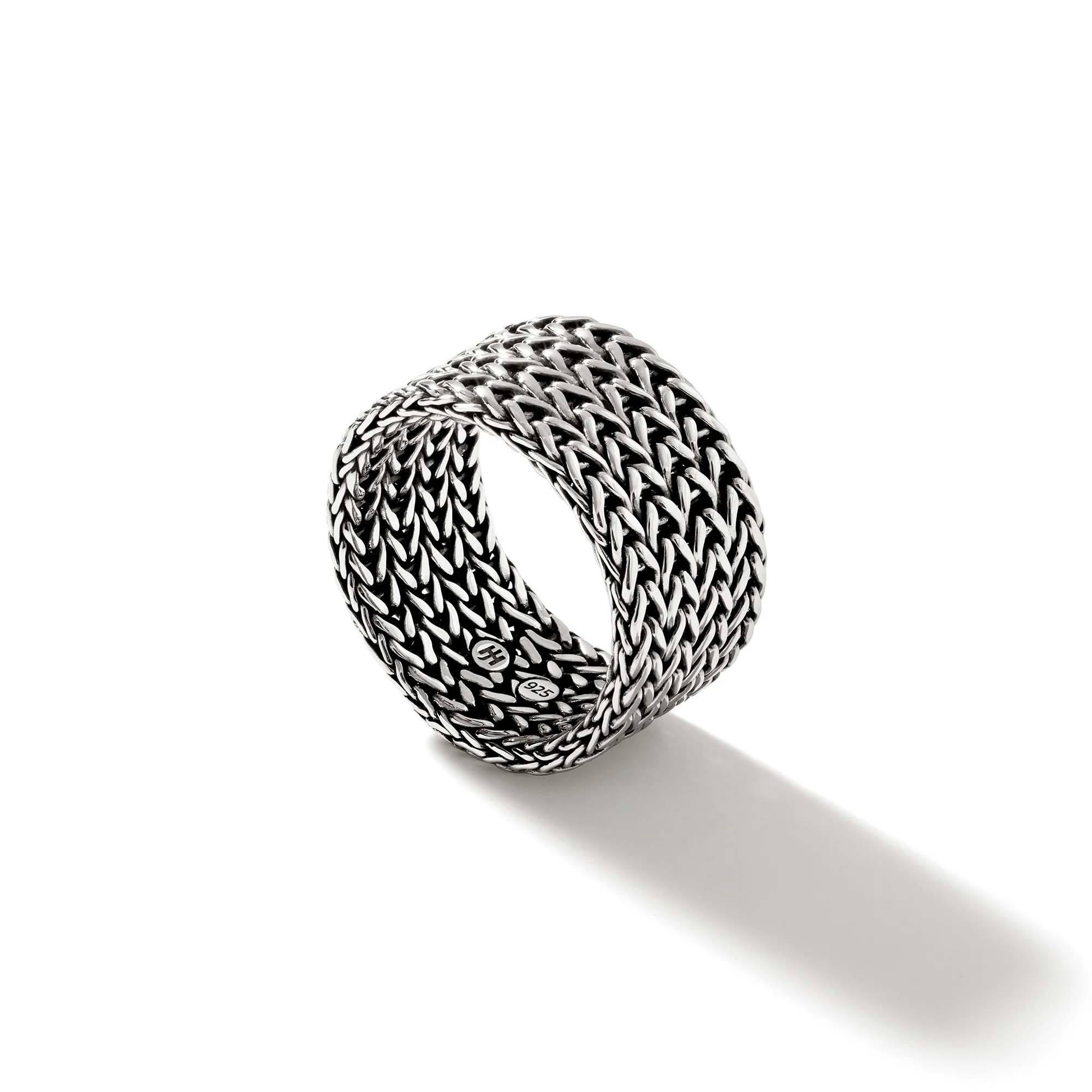 John Hardy Rata 12mm Chain Ring in Sterling Silver 2
