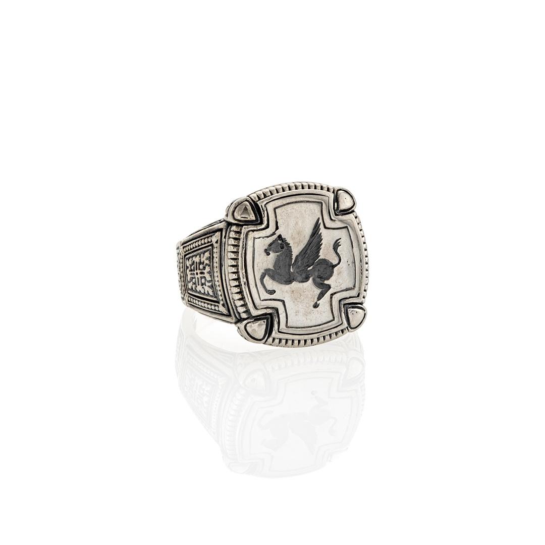 Konstantino Men's Pegasus Signet Ring