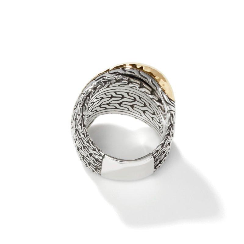 John Hardy Classic Chain Hammered Crossover Ring 3