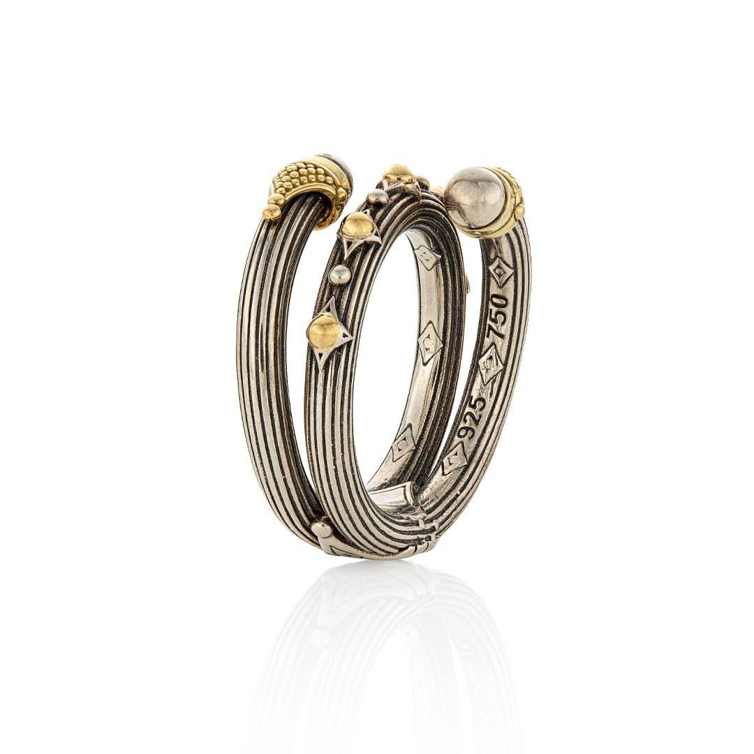 Konstantino Delos Grooved Double Wrap Ring 1