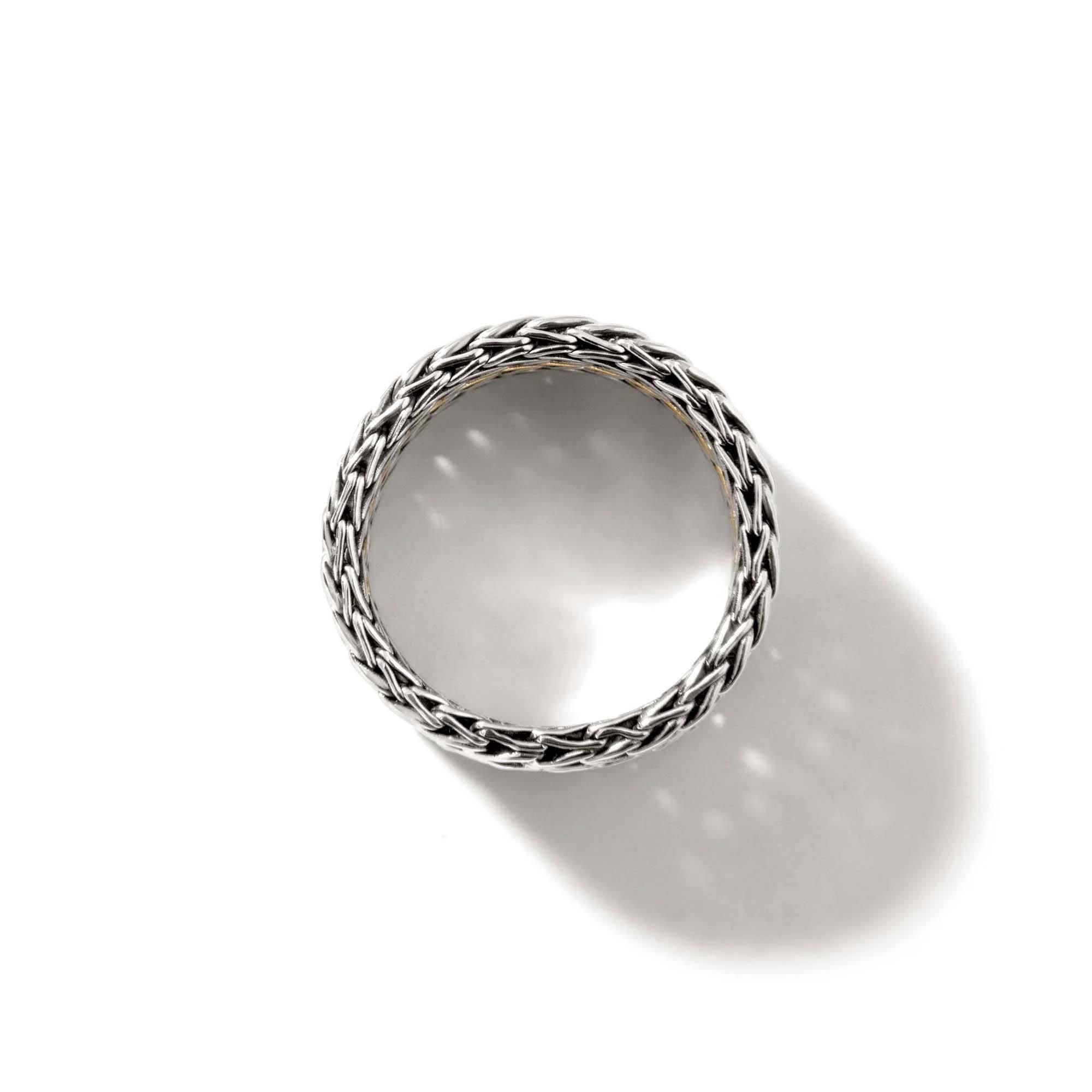 John Hardy Rata 9mm Chain Ring in Sterling Silver and Gold 3