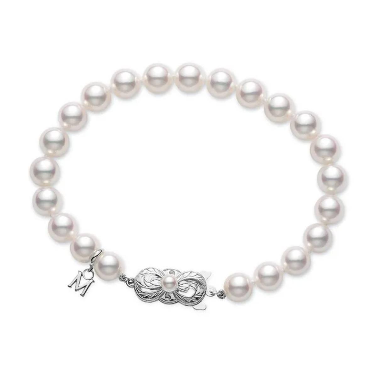 Mikimoto 7.5-7mm A Pearl Strand Bracelet in White Gold