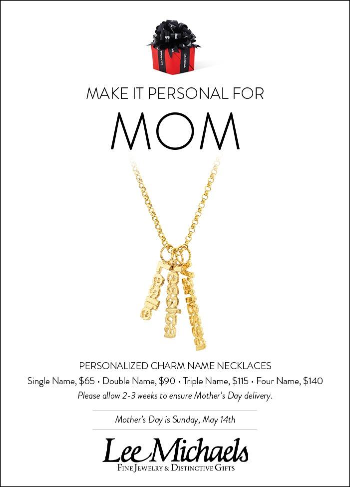 2024 Mothers Day Charm Name Necklace