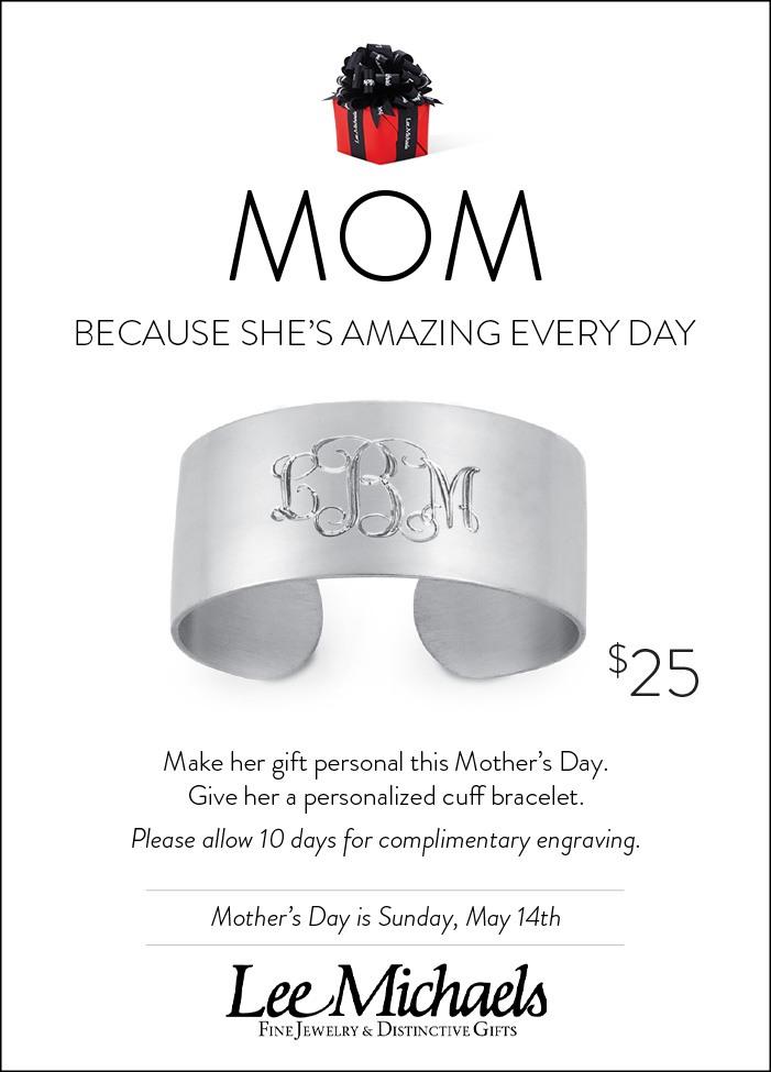 2024 Mothers Day Personalized Cuff Bracelet