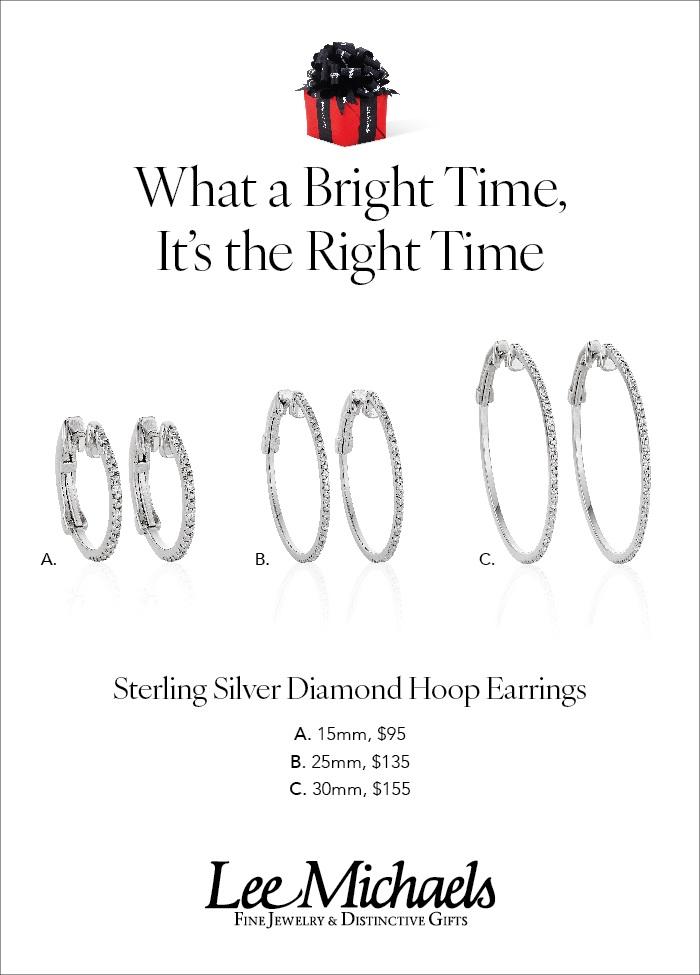 Advertised Silver Diamond Hoops