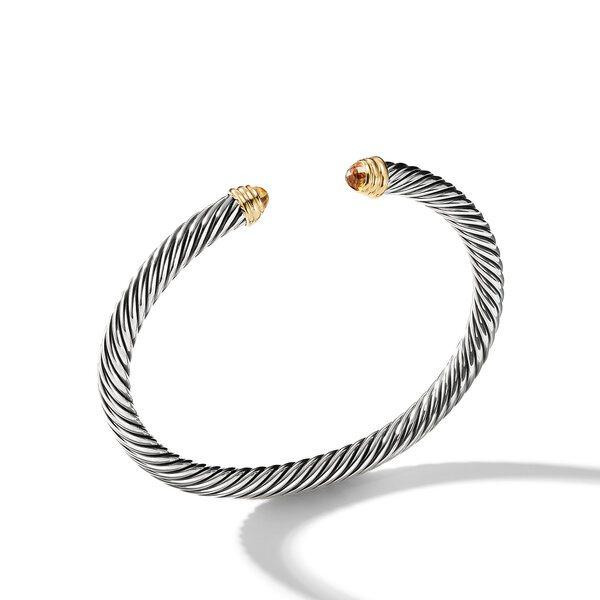 David Yurman Cable Classics Collection Bracelet with Citrine and 14K Gold
