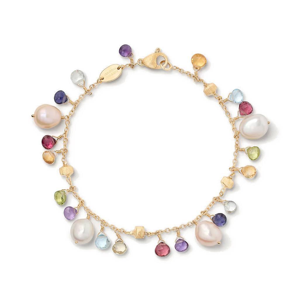 Marco Bicego Paradise Mixed Gemstone and Pearl Single Strand Bracelet