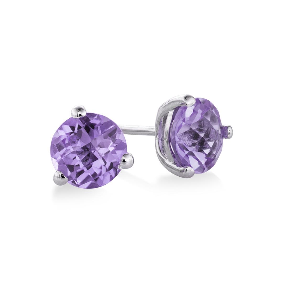 Sterling Silver Gemstone Stud Earring Collection