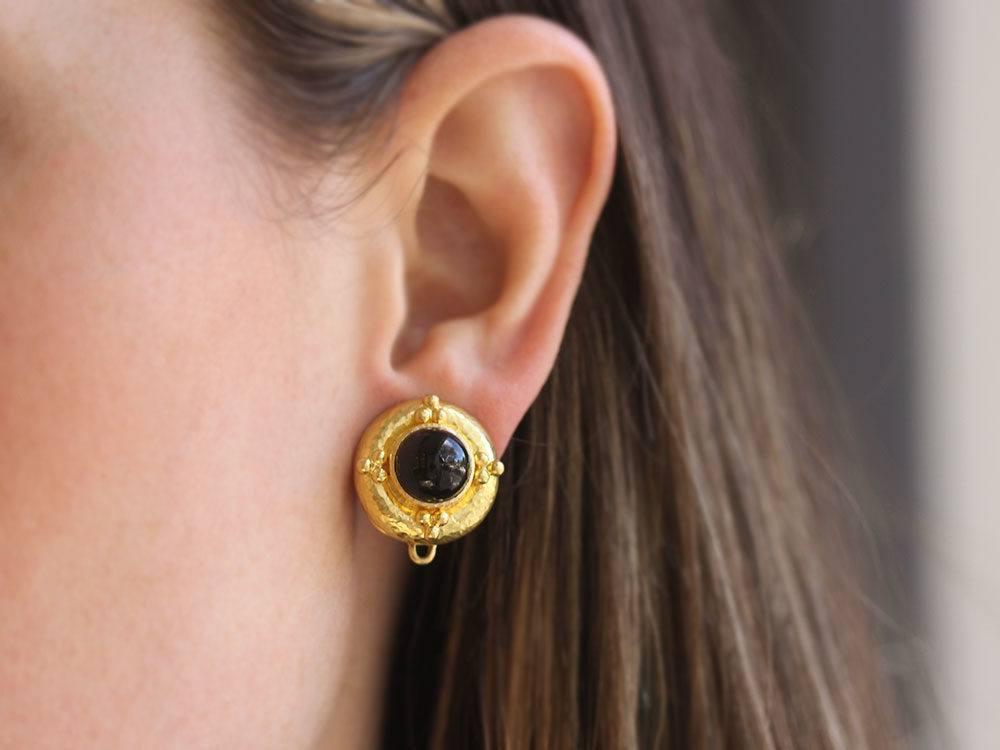 Elizabeth Locke Black Onyx Detachable Drop Earrings 1