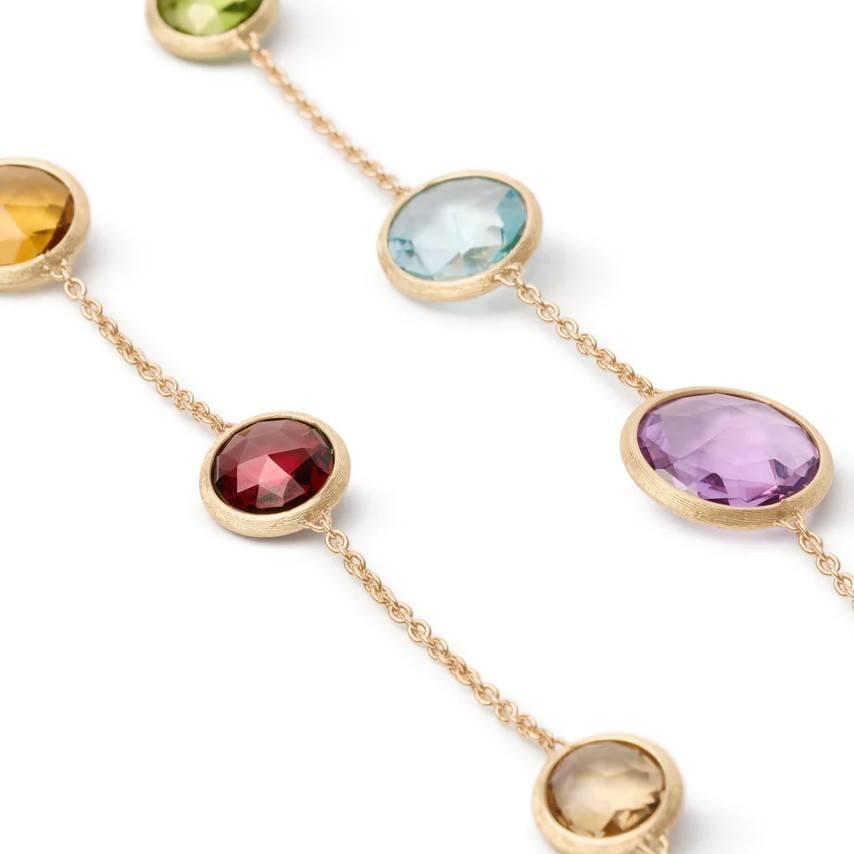 Marco Bicego Jaipur Color Collection 18K Yellow Gold Mixed Gemstone Long Necklace 2