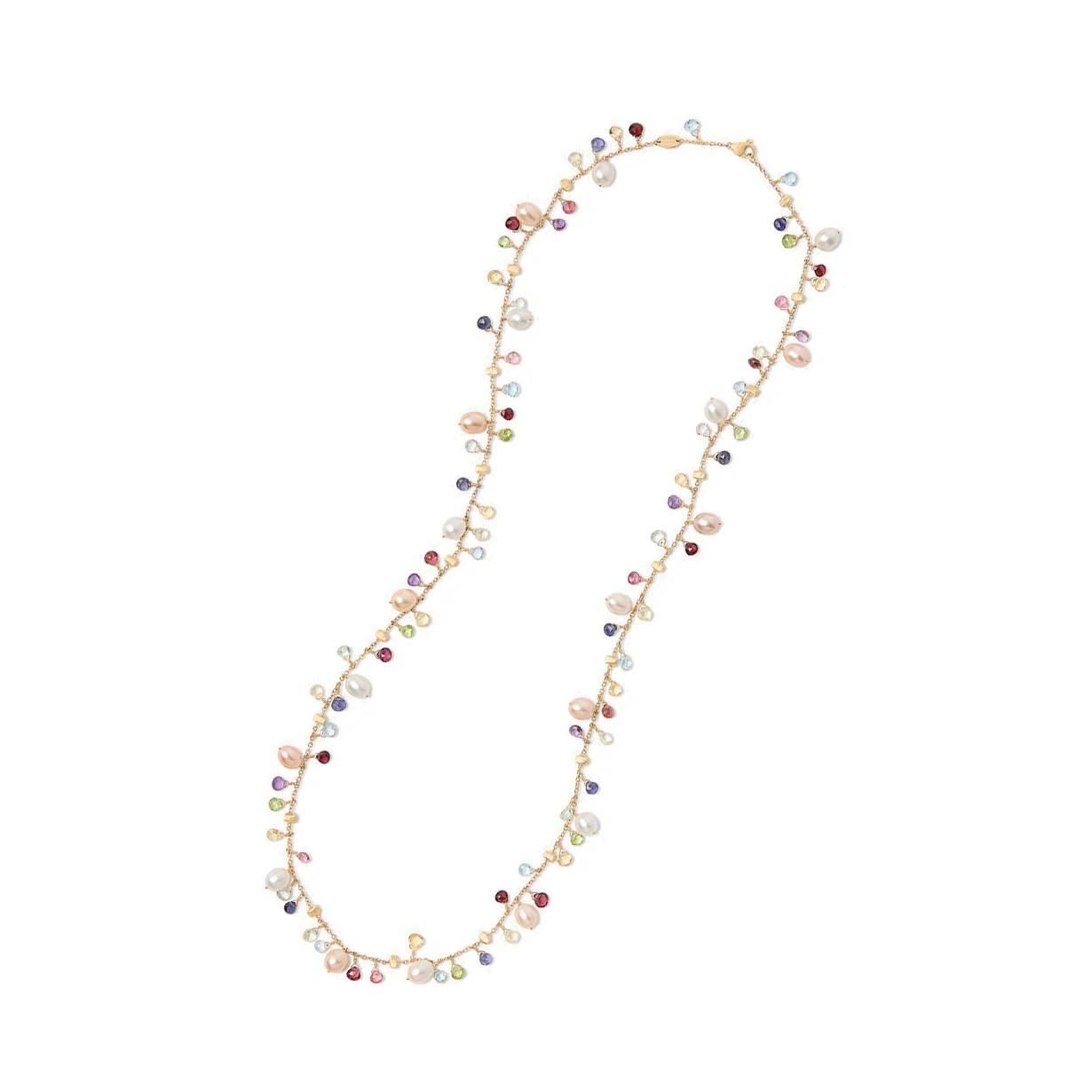 Marco Bicego Paradise Long Mixed Gemstone and Pearl Necklace