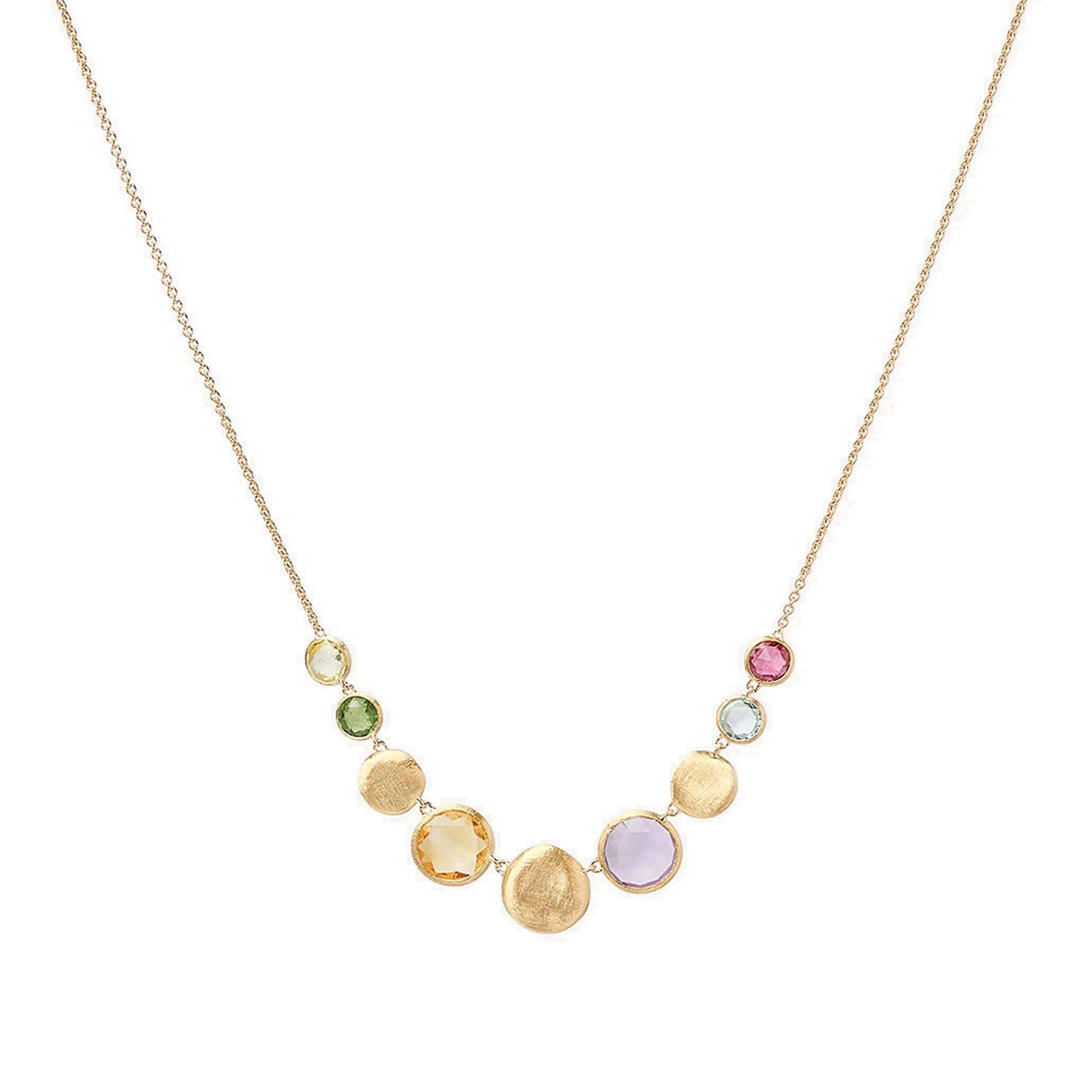 Marco Bicego Jaipur Color Mixed Stone Halfsie Necklace