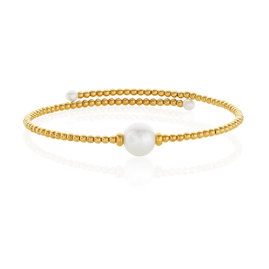 Beaded Wrap Bracelet with Freshwater Pearl