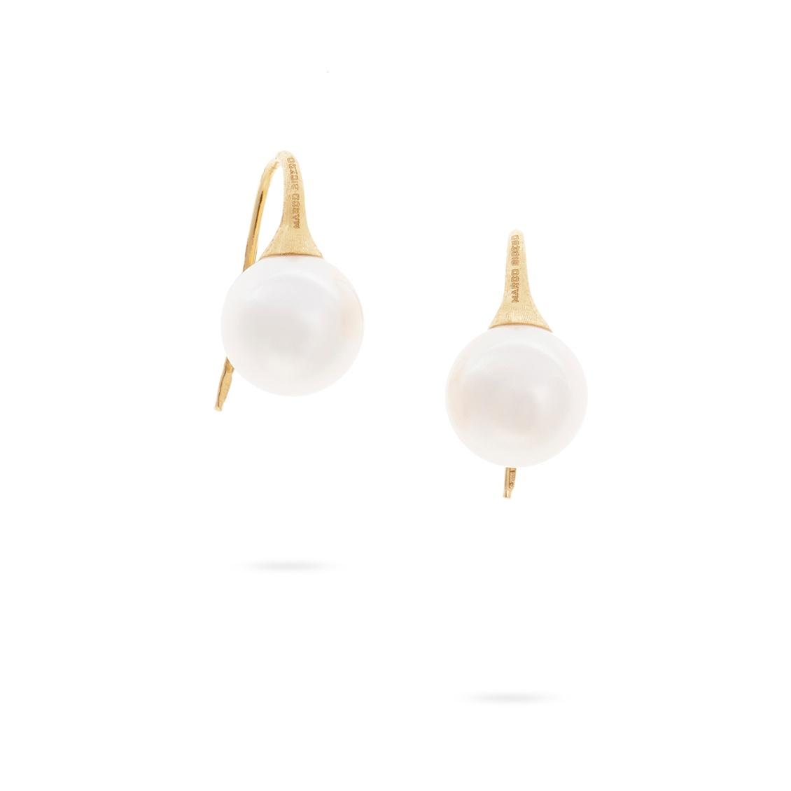Marco Bicego Yellow Gold Africa Pearl Drop Earrings
