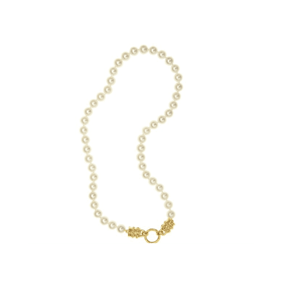 Elizabeth Locke Bettina Clasp Necklace with 8.5mm Fresh Water Pearls 1