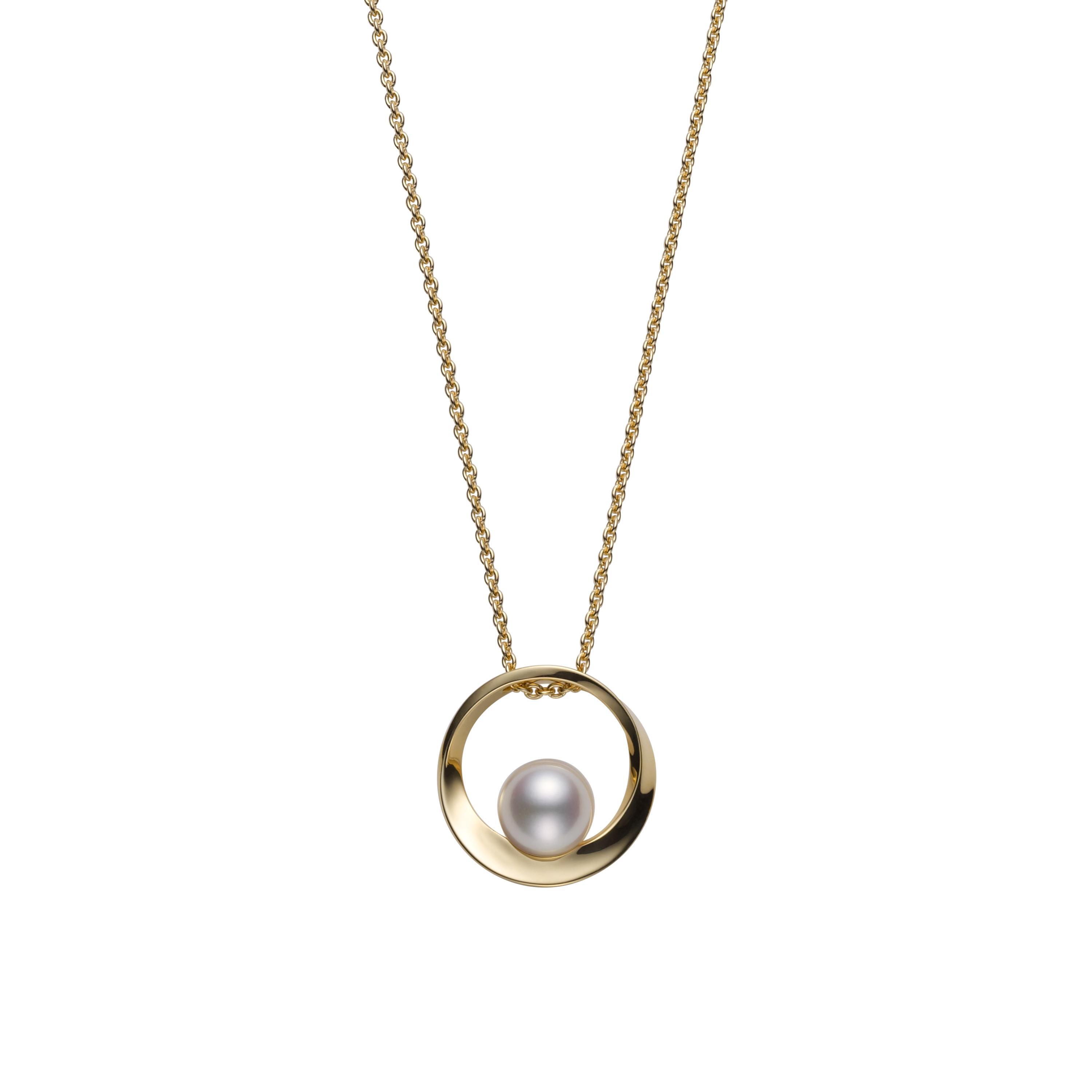 Mikimoto A Akoya Cultured Pearl Circle Pendant Necklace