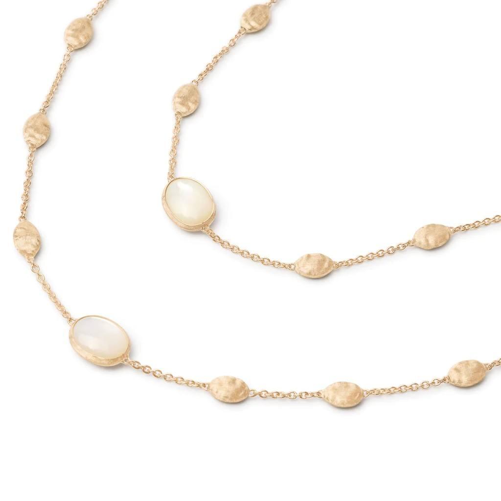 Marco Bicego Siviglia Collection 18K Yellow Gold and Mother of Pearl Long Necklace 2