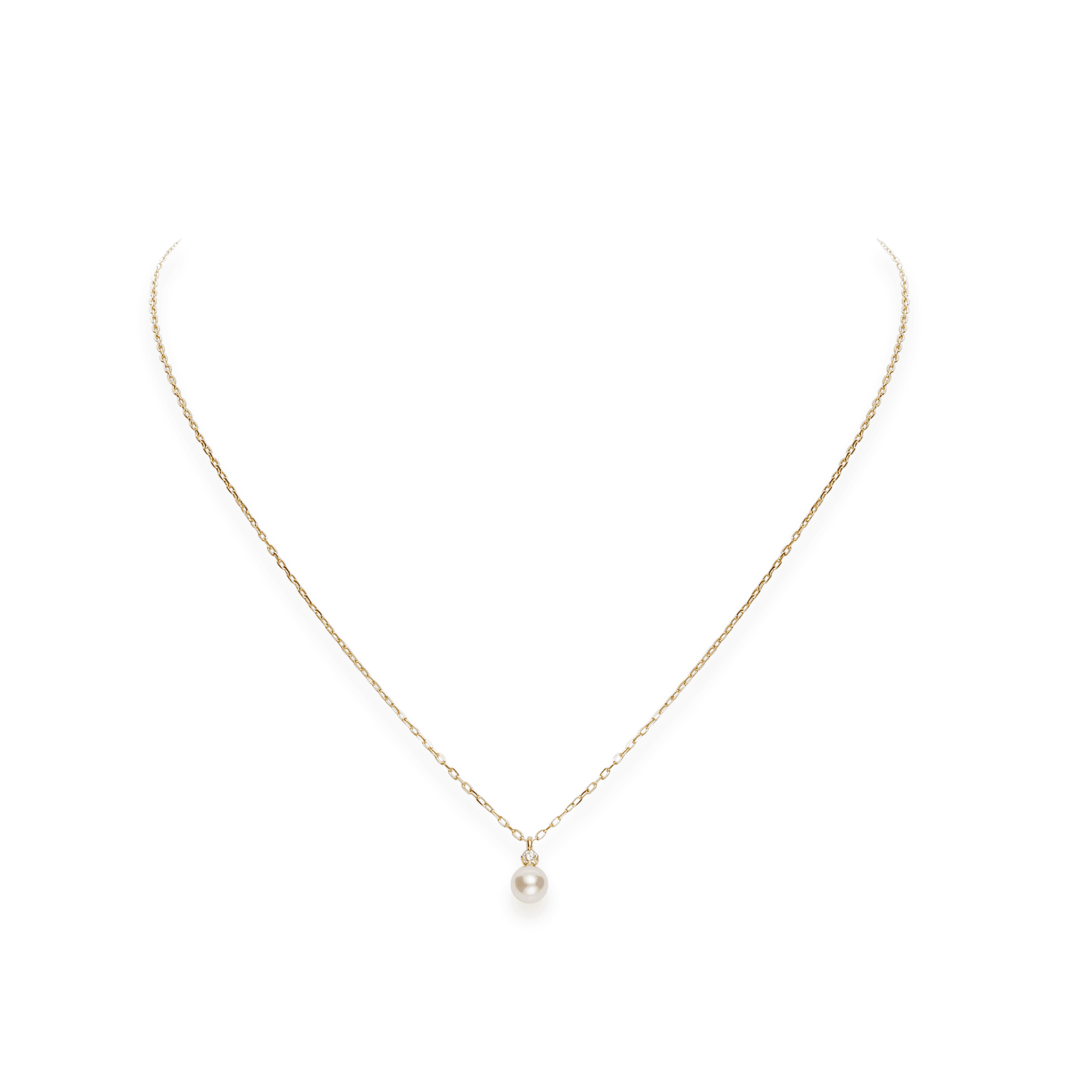 Mikimoto 5.25mm Akoya A Pearl and Diamond Necklace