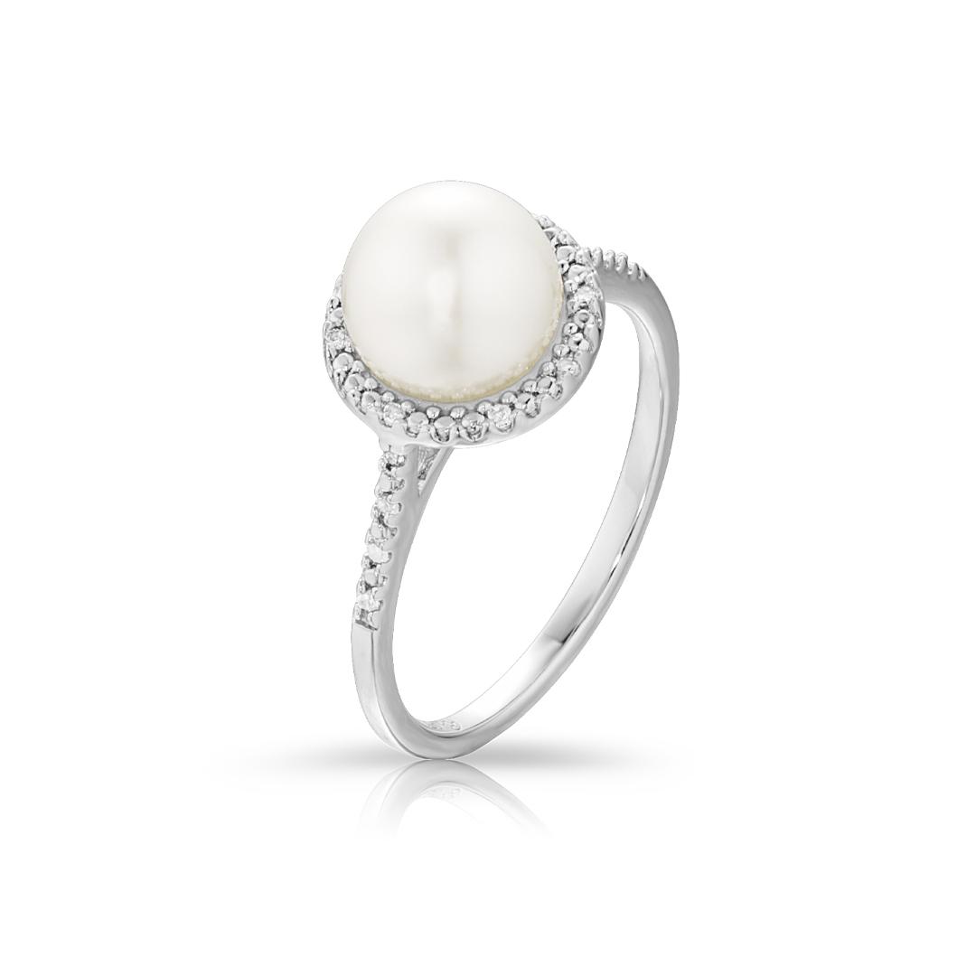 Pearl & Diamond Ring 0