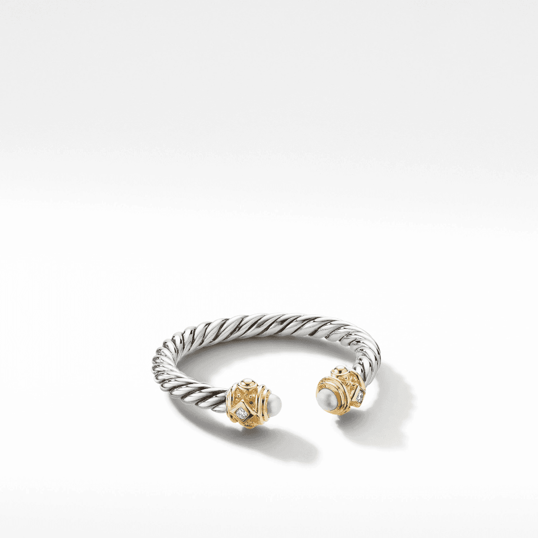 David Yurman Renaissance Ring with Pearl Tips, size 6 0
