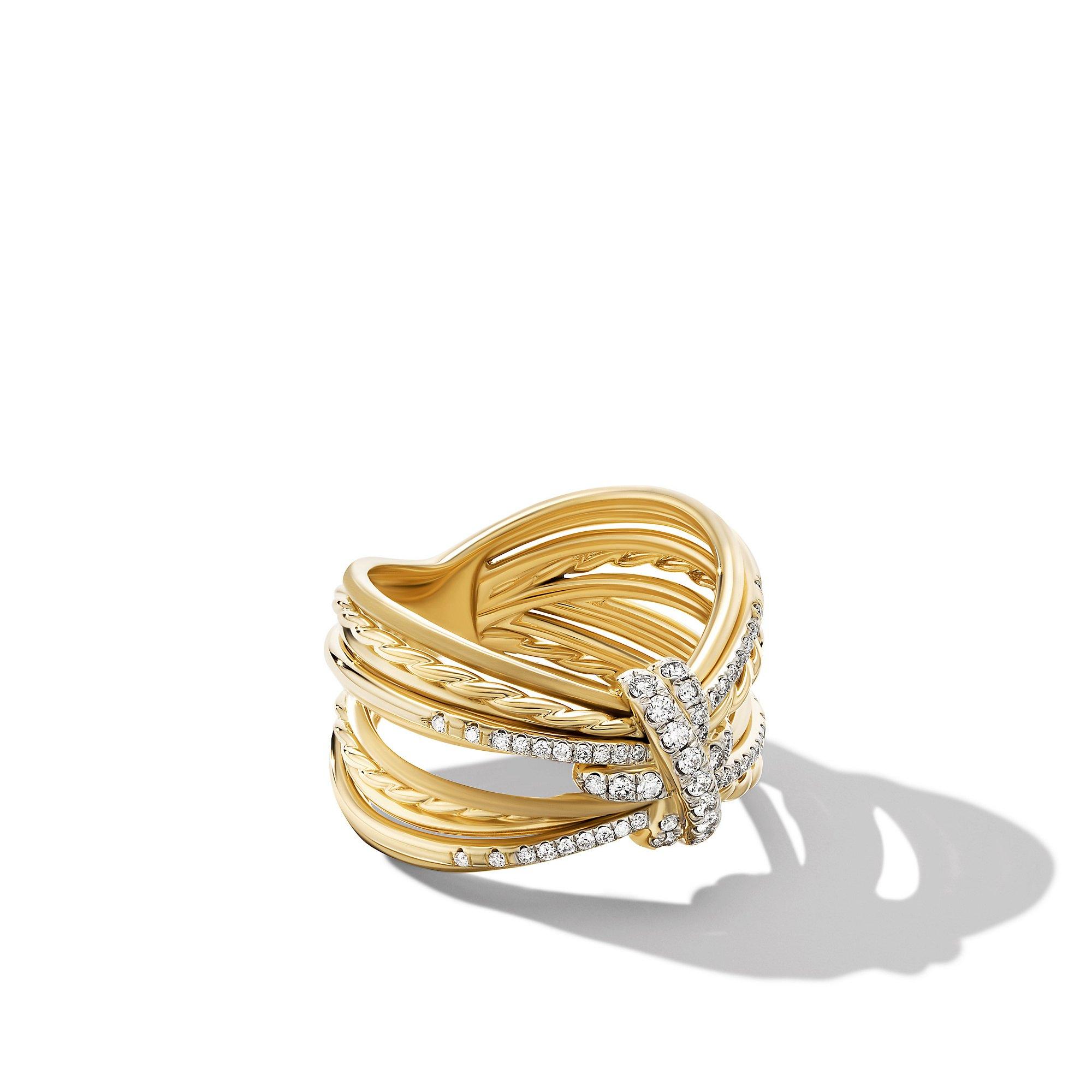 David Yurman Angelika Four Point Ring with Diamonds, size 7 0