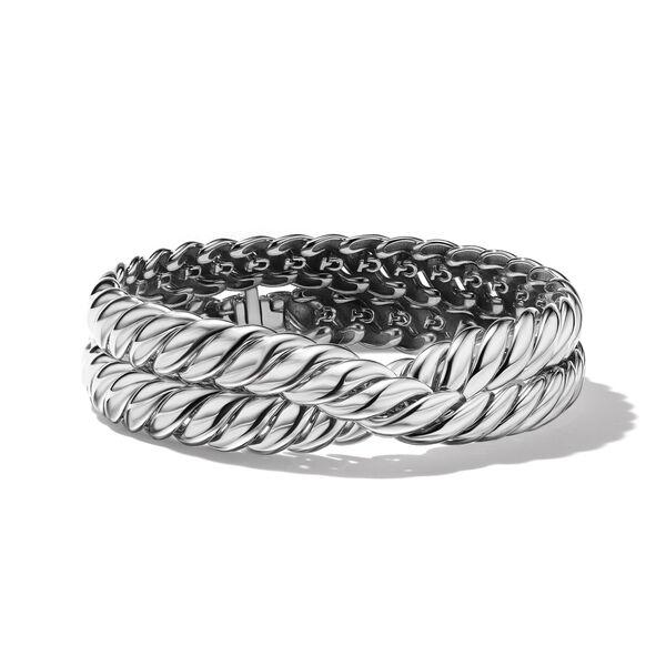 David Yurman Sculpted Cable Double Row Wrap Bracelet in Sterling Silver