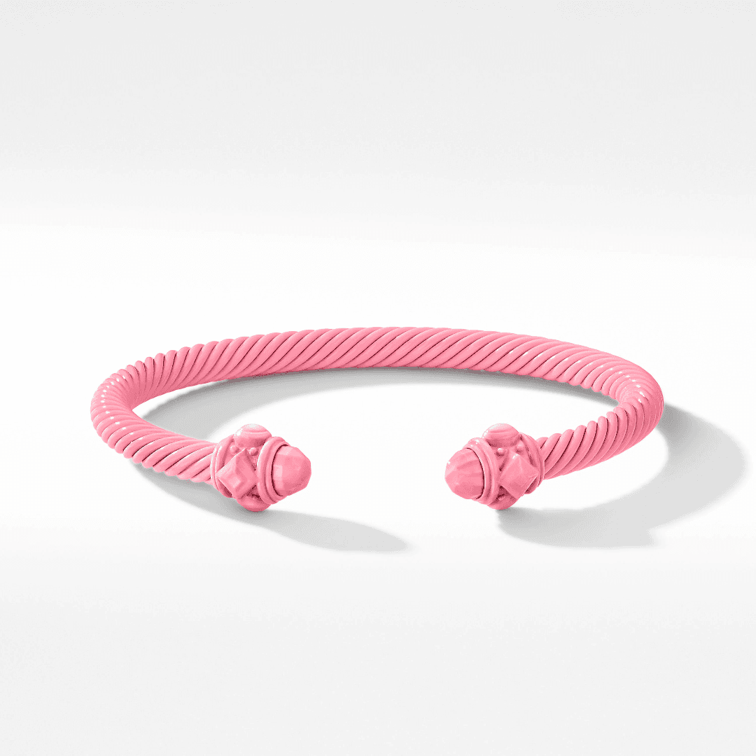 David Yurman Renaissance Cable Bracelet Coated in Pink