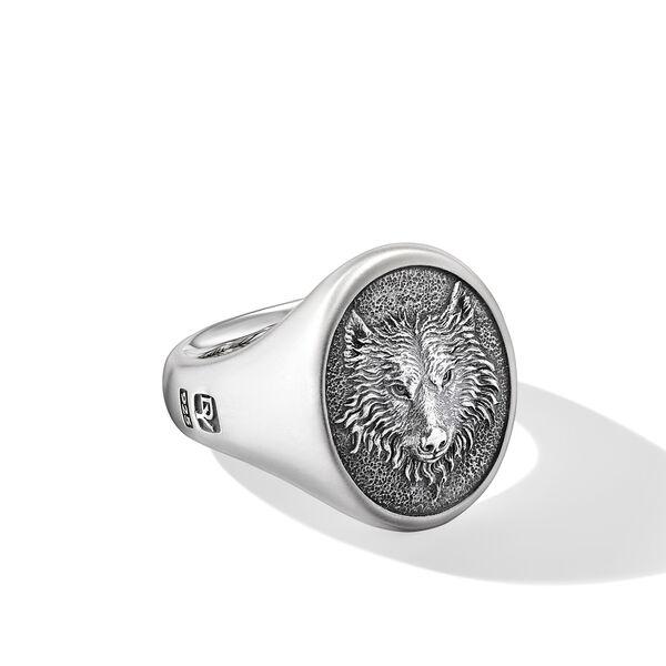 David Yurman Petrvs® Wolf Signet Ring in Sterling Silver