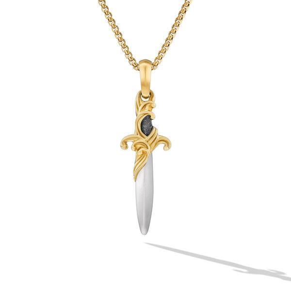 David Yurman Waves Dagger Amulet in Sterling Silver with 18K Yellow Gold
