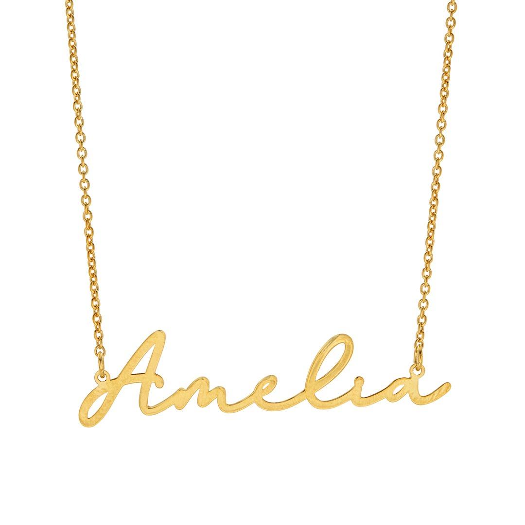 Personalized Yellow Gold Plated Name Necklace 2