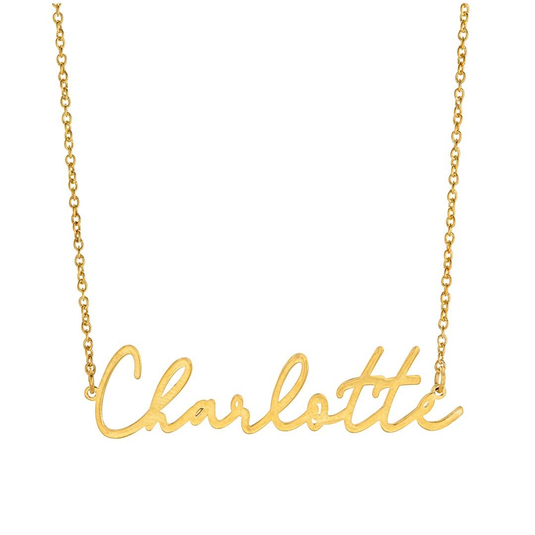 Personalized Yellow Gold Plated Name Necklace 3