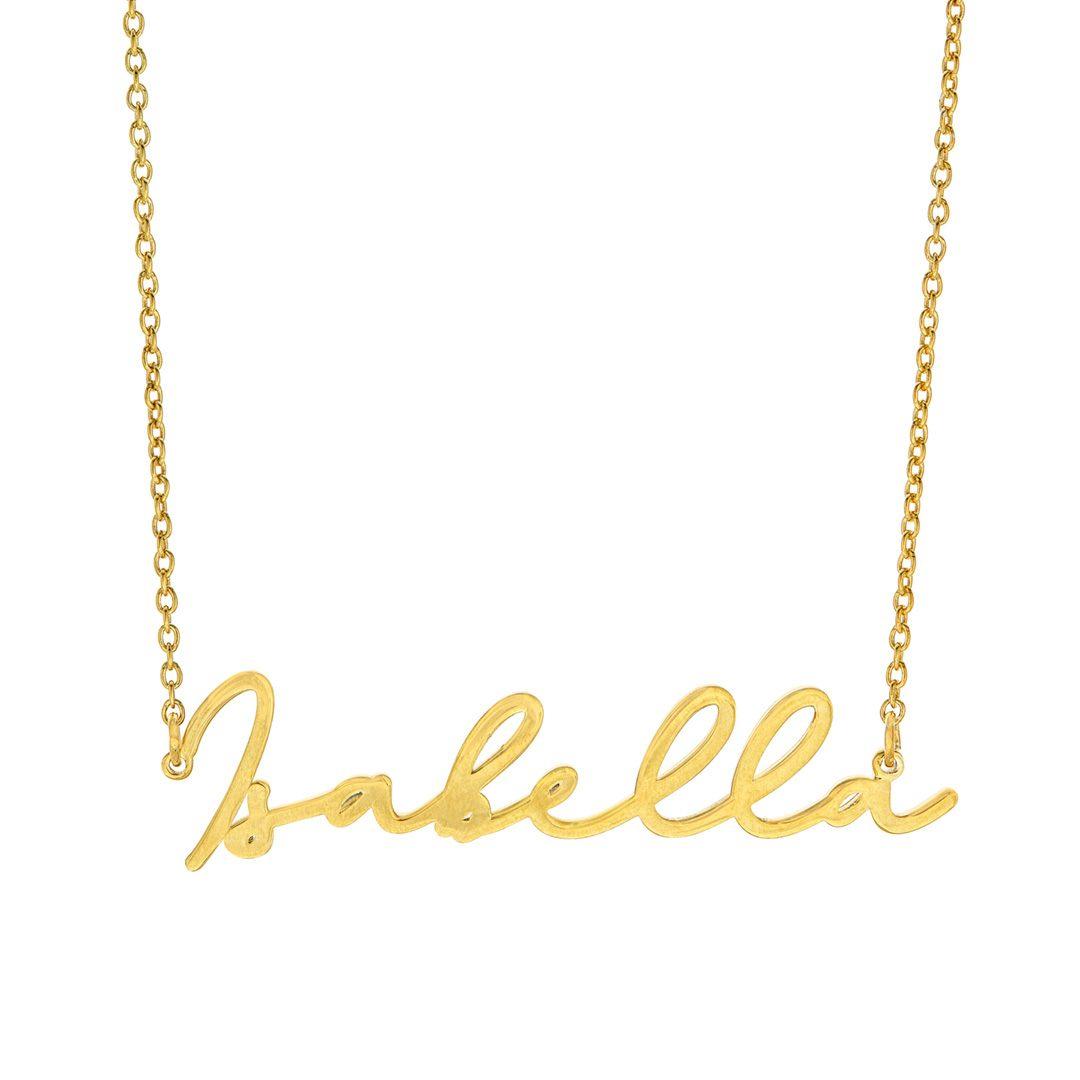 Personalized Yellow Gold Plated Name Necklace 1