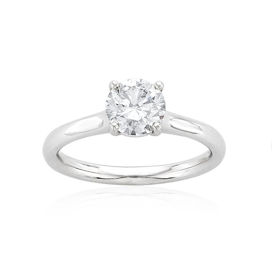 1.00 CT Round Diamond Solitaire Engagement Ring in White Gold