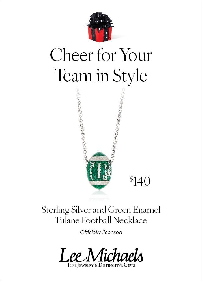 Advertised Tulane Green Wave Necklace