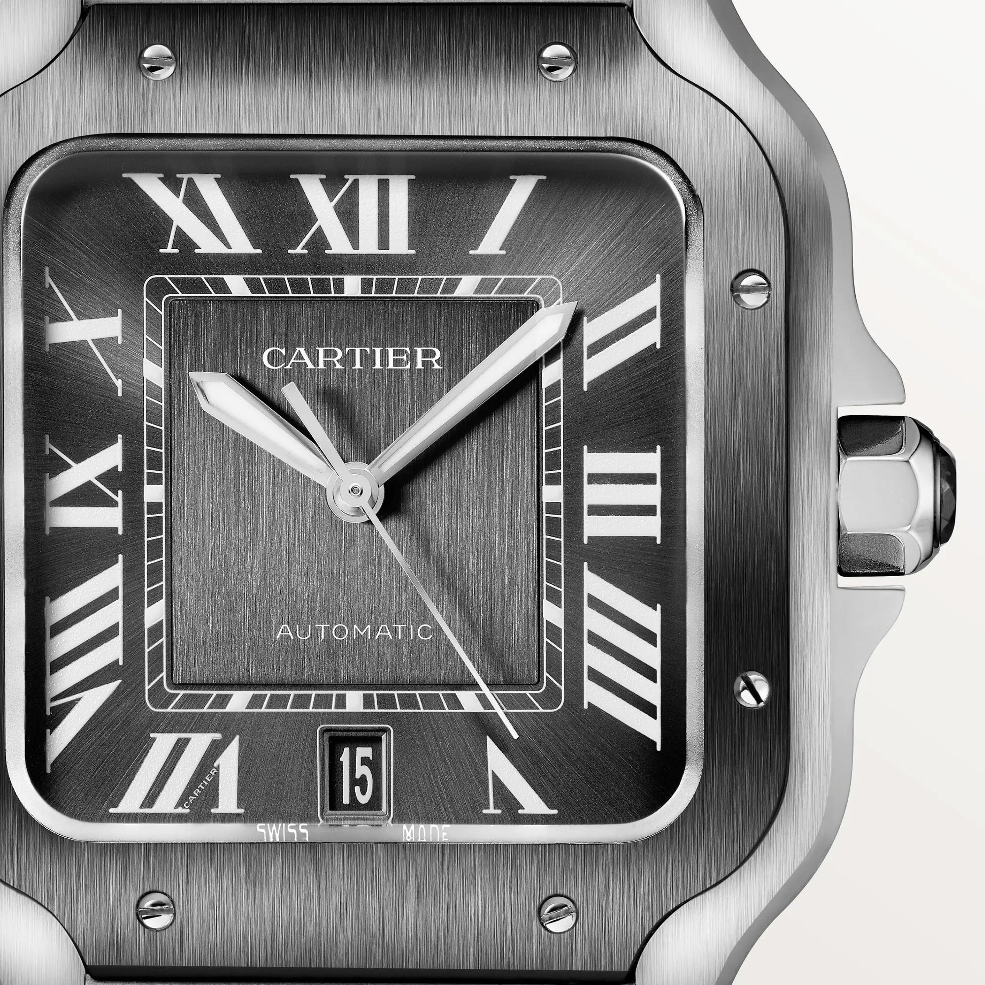 Santos de Cartier Watch with Gray Dial, large model 1