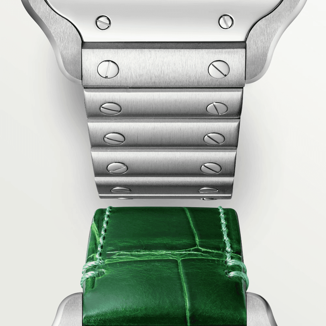 Santos de Cartier Watch in Steel with Green Dial, medium model 5