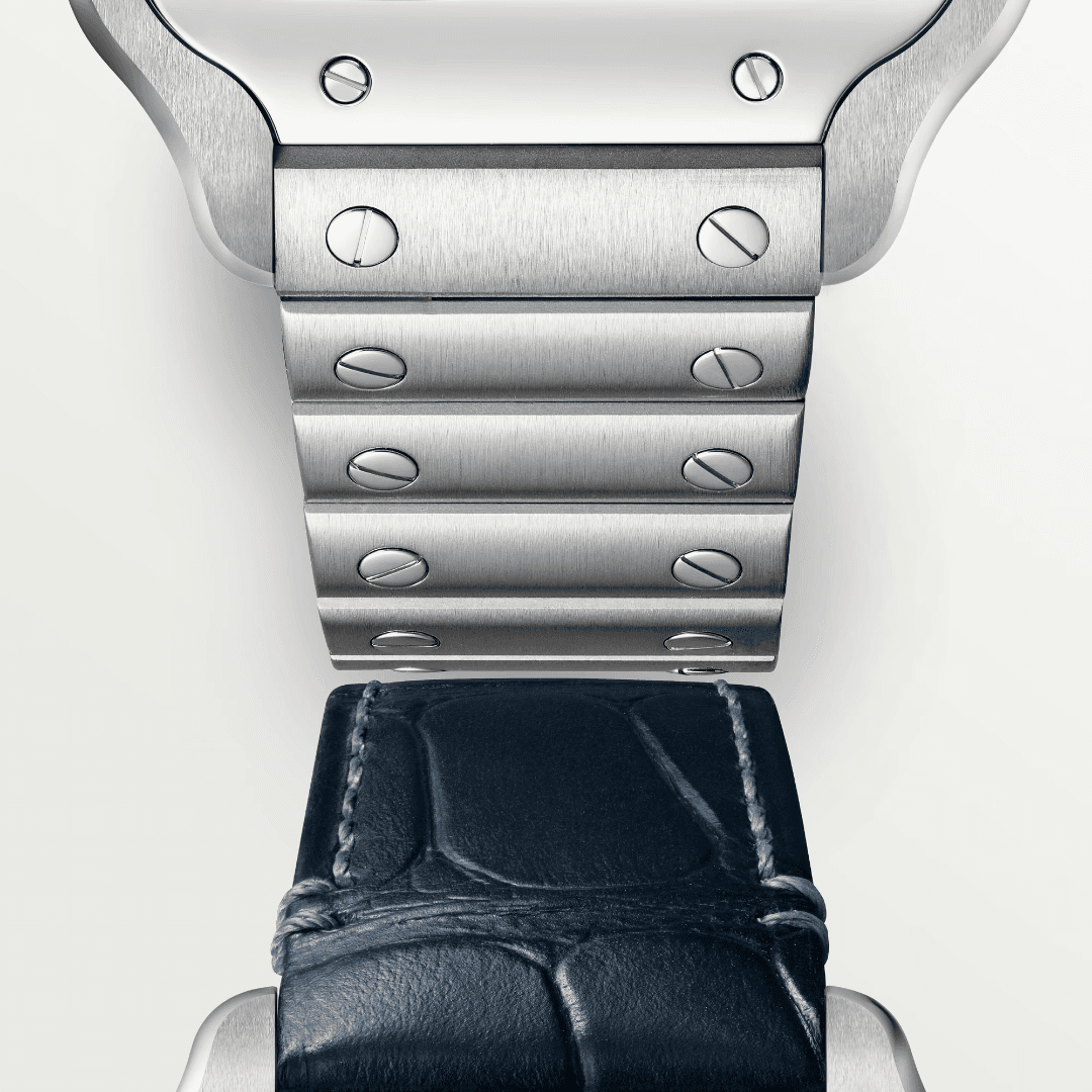 Santos de Cartier Watch in Steel with Blue Dial, medium model 1