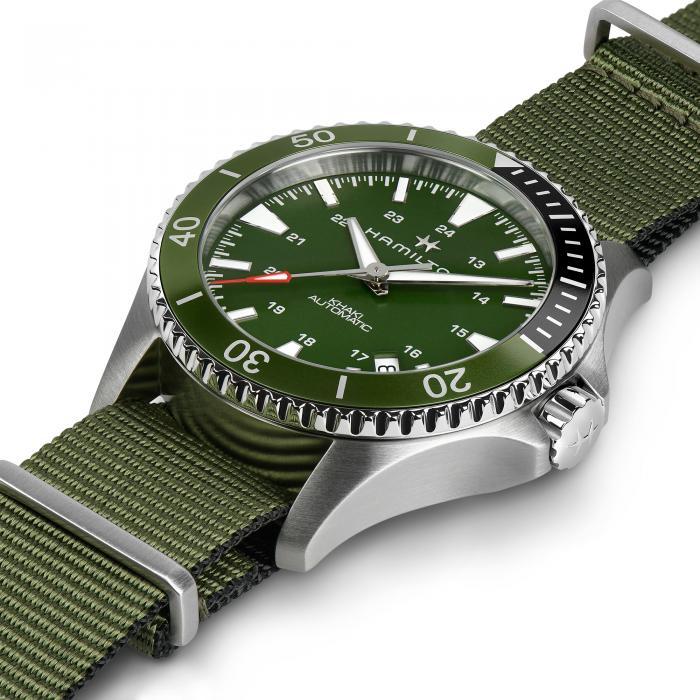 Hamilton Khaki Navy Scuba Auto Watch with Green Dial 2