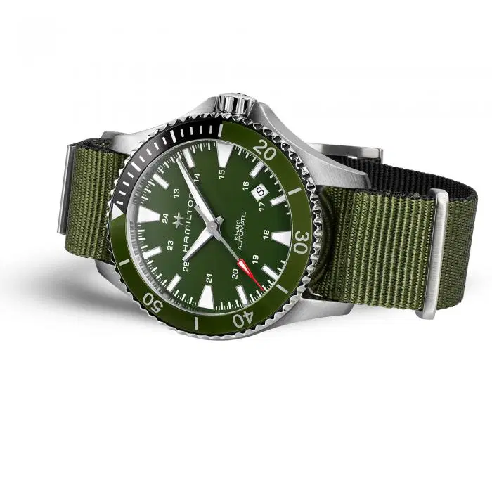 Hamilton Khaki Navy Scuba Auto Watch with Green Dial 1