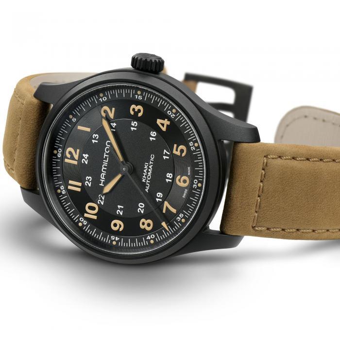 Hamilton Khaki Field Titanium Auto Watch with Black Dial 2