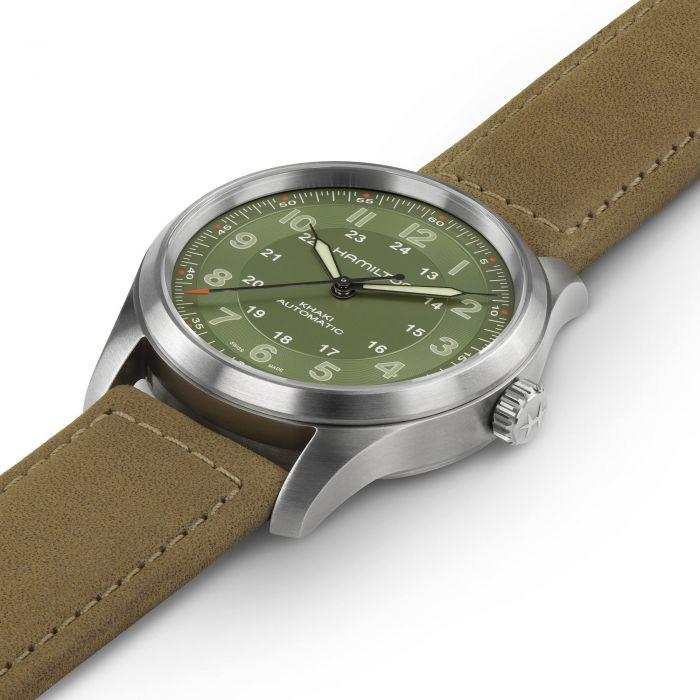 Hamilton Khaki Field Titanium Auto Watch with Green Dial 1