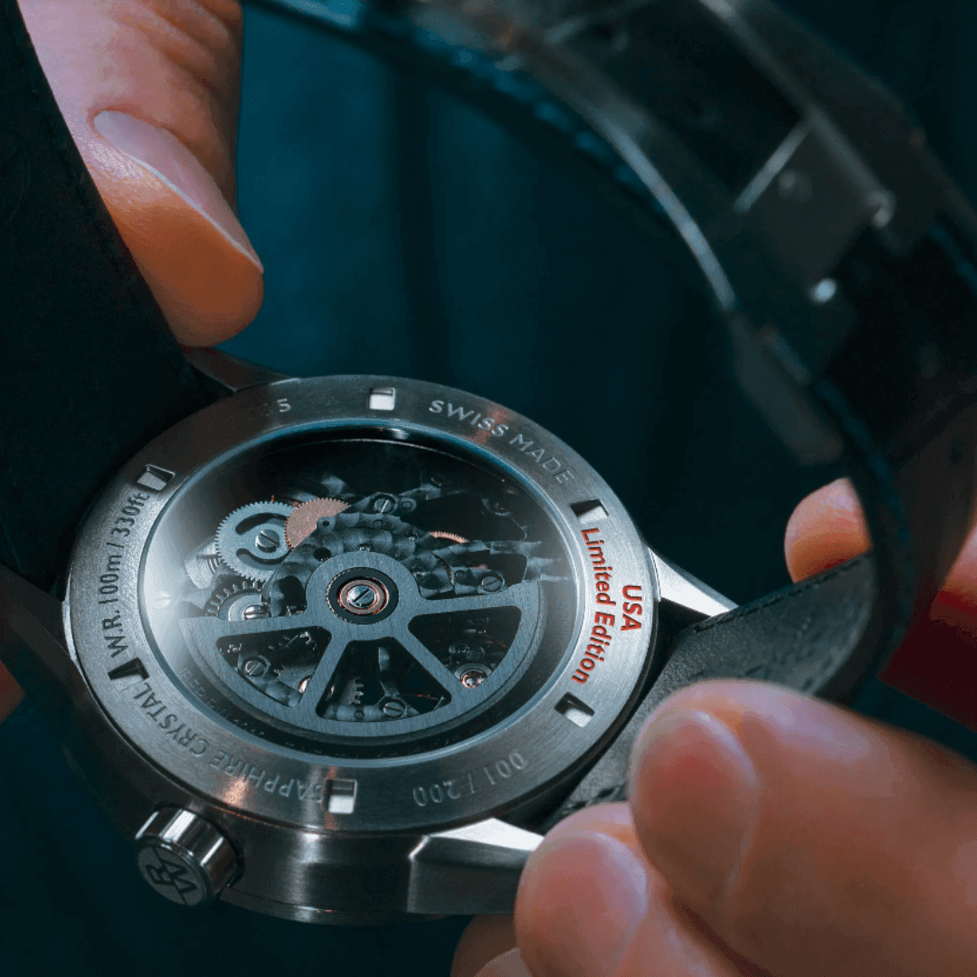 Raymond Weil Blue Skeleton Freelancer USA Limited Edition Automatic Watch, 42.5mm 3