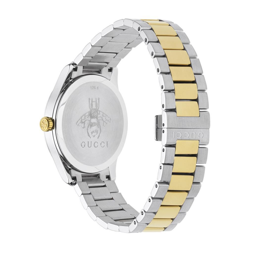 Gucci Feline Head Yellow Gold Trim Bracelet Watch 1