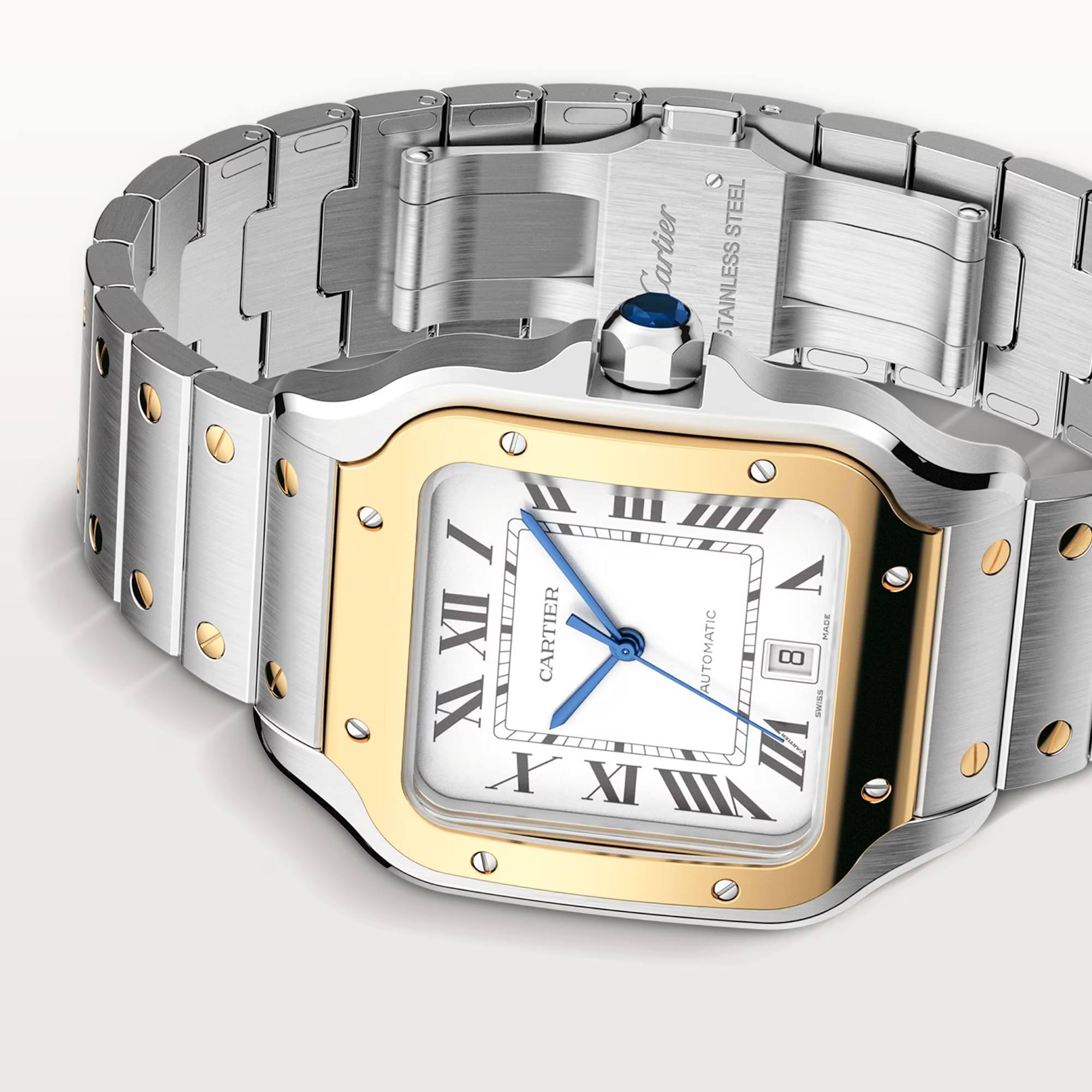Santos de Cartier Watch with Yellow Gold, large model 1