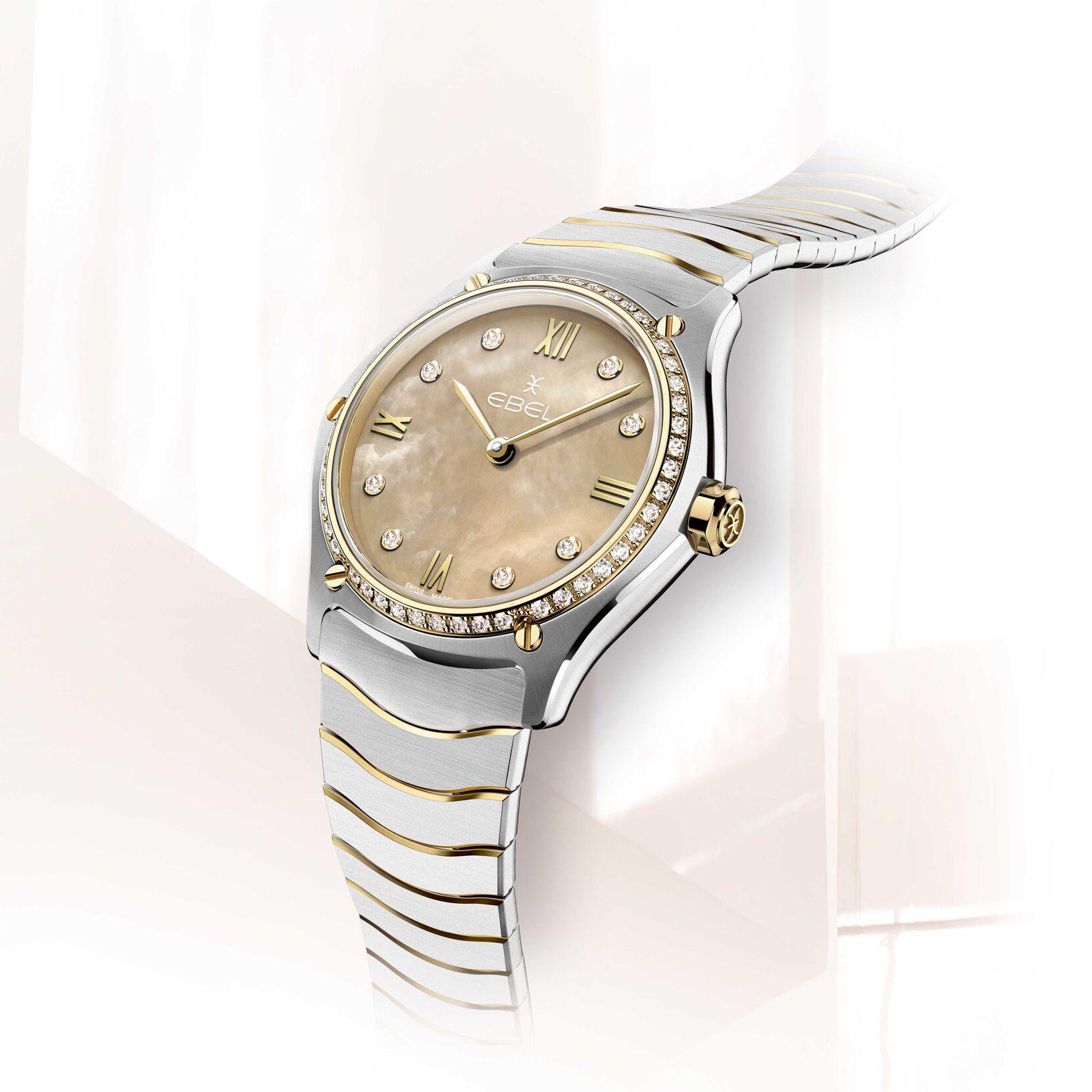 Ebel Sport Classic Ladies Watch with Pastel Praline Mother of Pearl Dial and Diamond Case 1