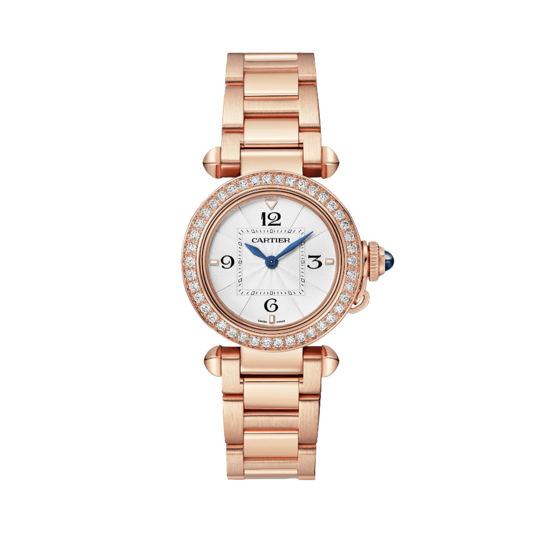 Pasha de Cartier Watch in Rose Gold with Diamonds, 30mm